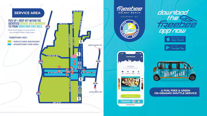 Enjoy complimentary Freebee shuttle rides to Atlantic Avenue and the beach, just a quick pickup away.