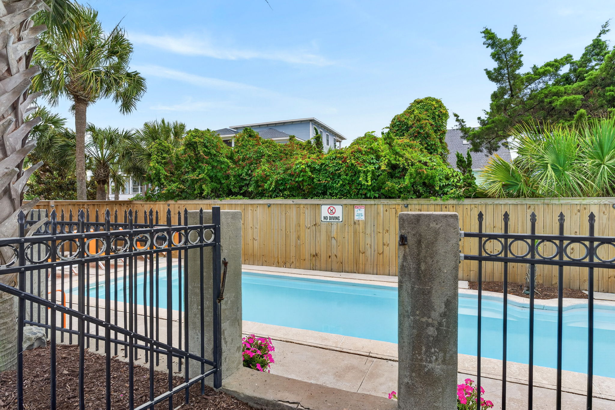 Pool gate | Twin Palms | 914 Carolina Blvd | Isle of Palms, SC | IOP Escapes