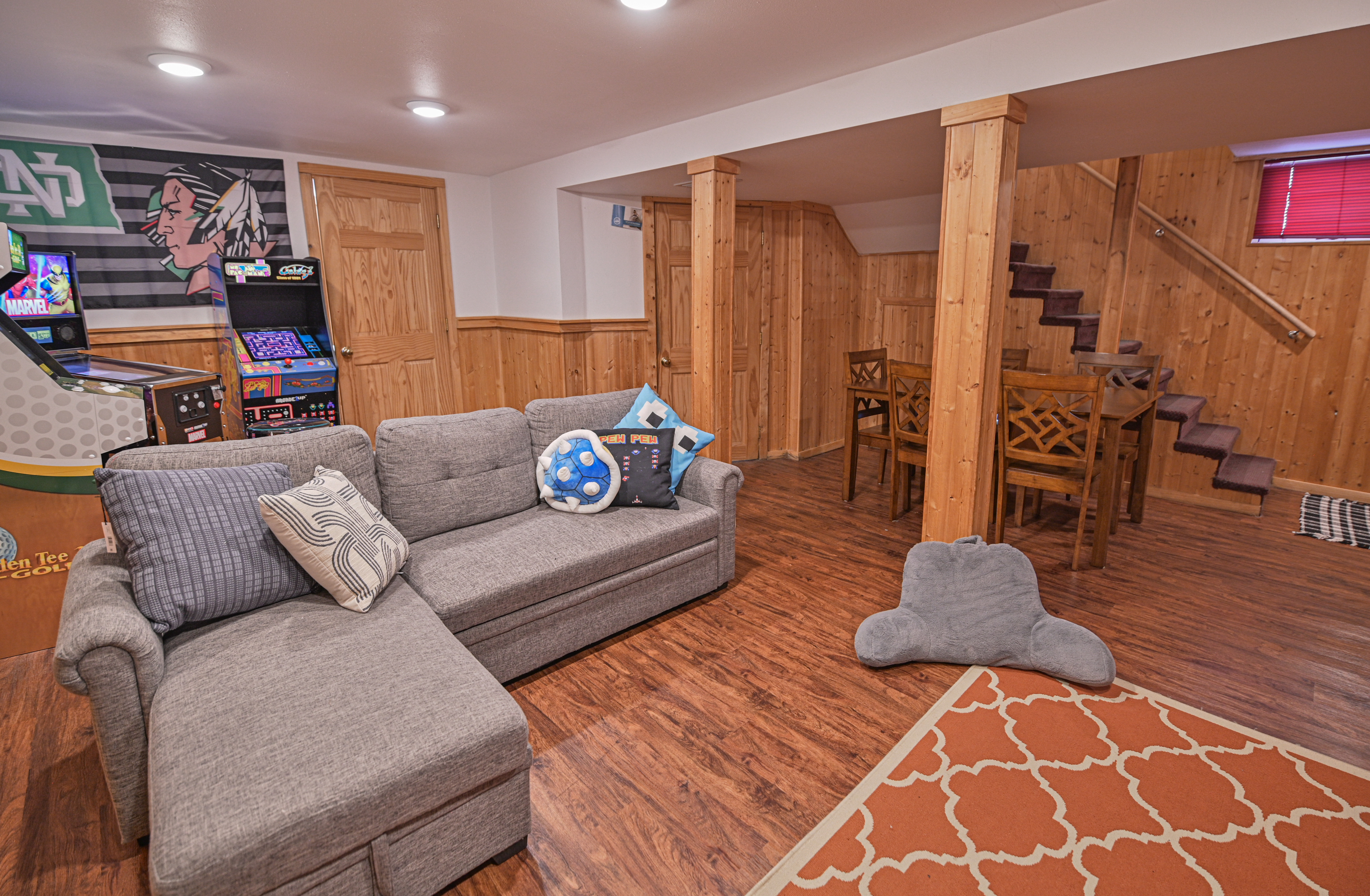 Pull Out Small Sofa in Game Room