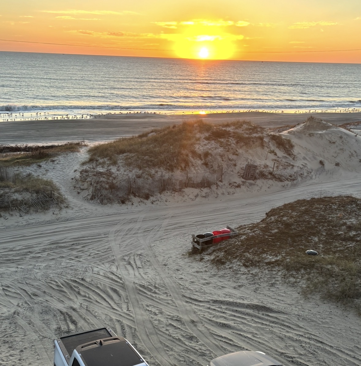 Beach is at the end of the driveway