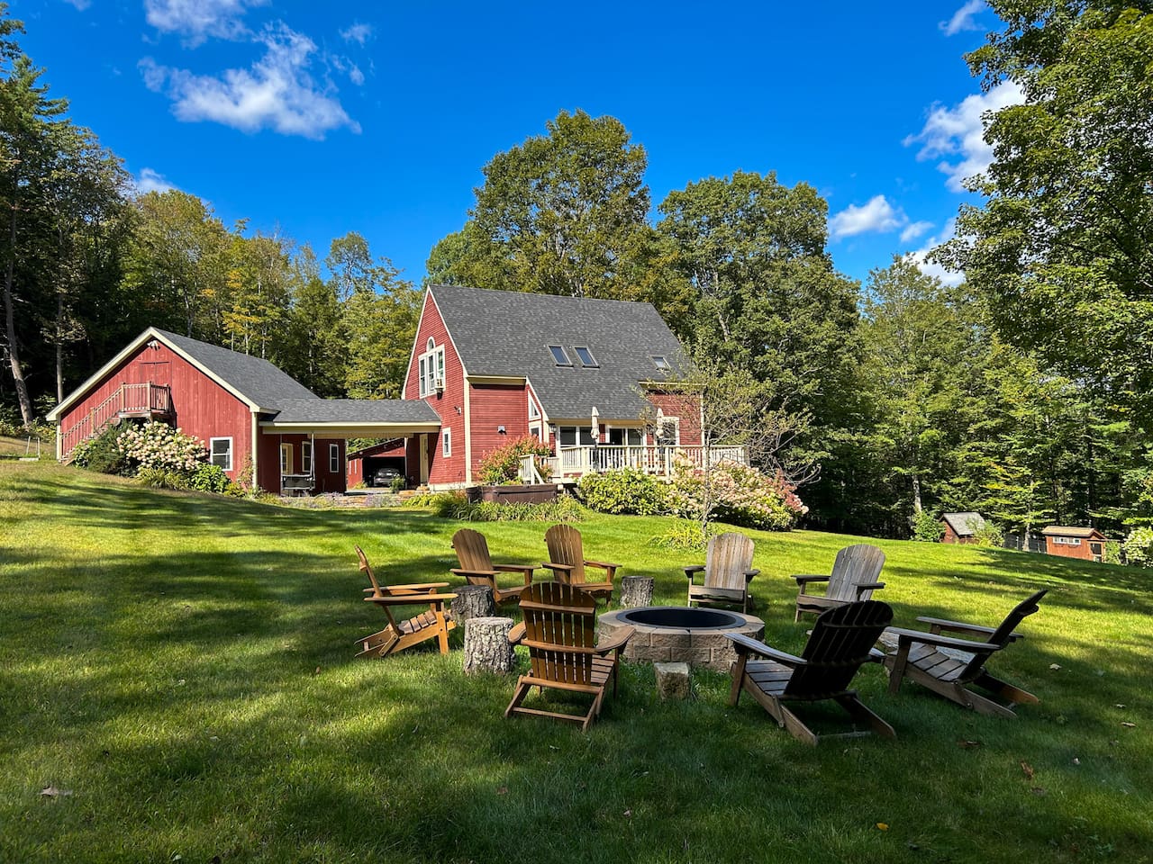 Gather round the fire pit for 'smores and campfire games! Please note that the chairs are not available for use in winter months.