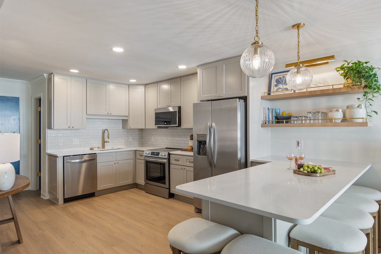 Kitchen and Island | 211C Oceanside Villas | Isle of Palms SC | IOP Escapes