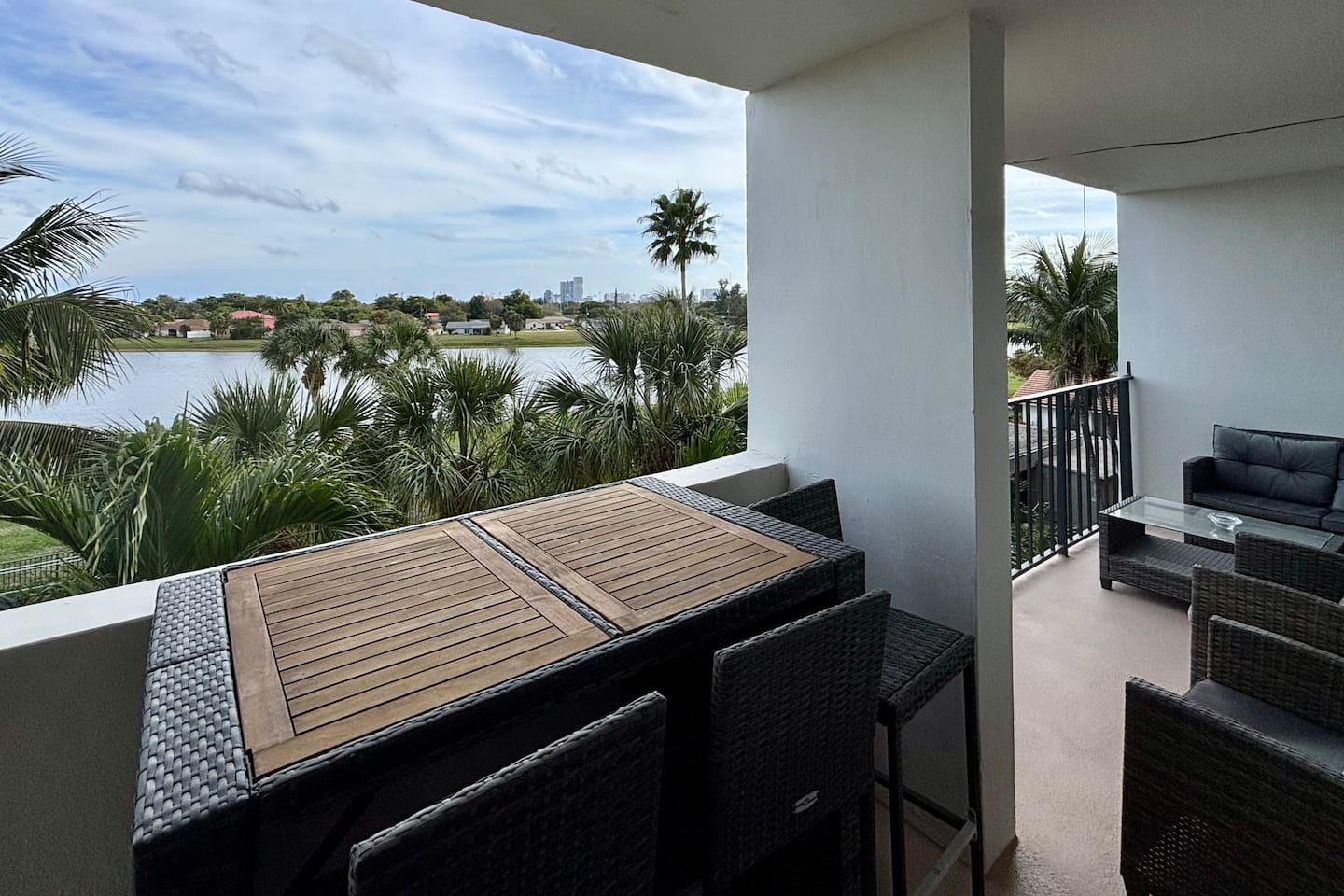 A serene, peaceful view of the lake awaits you.