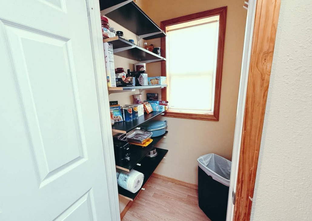We have a large pantry to store all your food during your stay.