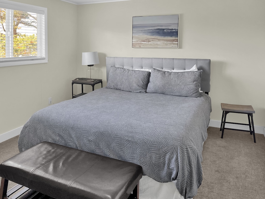 Upstairs king room has ocean view.
