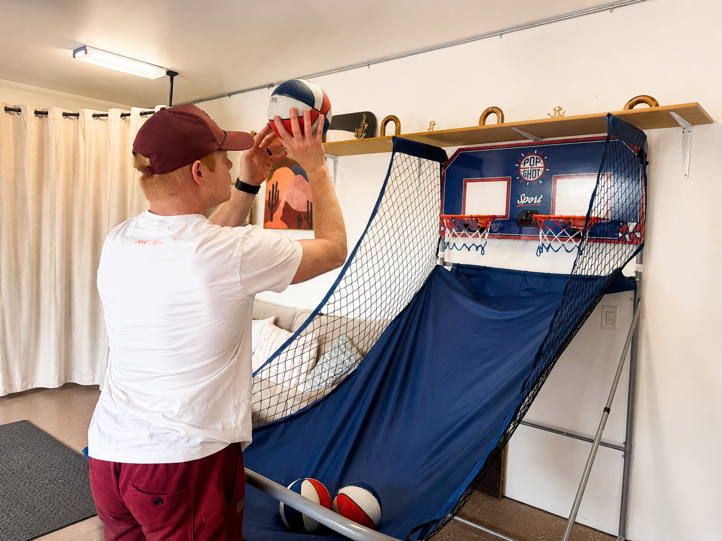 {Game Room} Challenge your crew to a round of Pop-A-Shot in the game room—perfect for a little friendly competition between adventures.