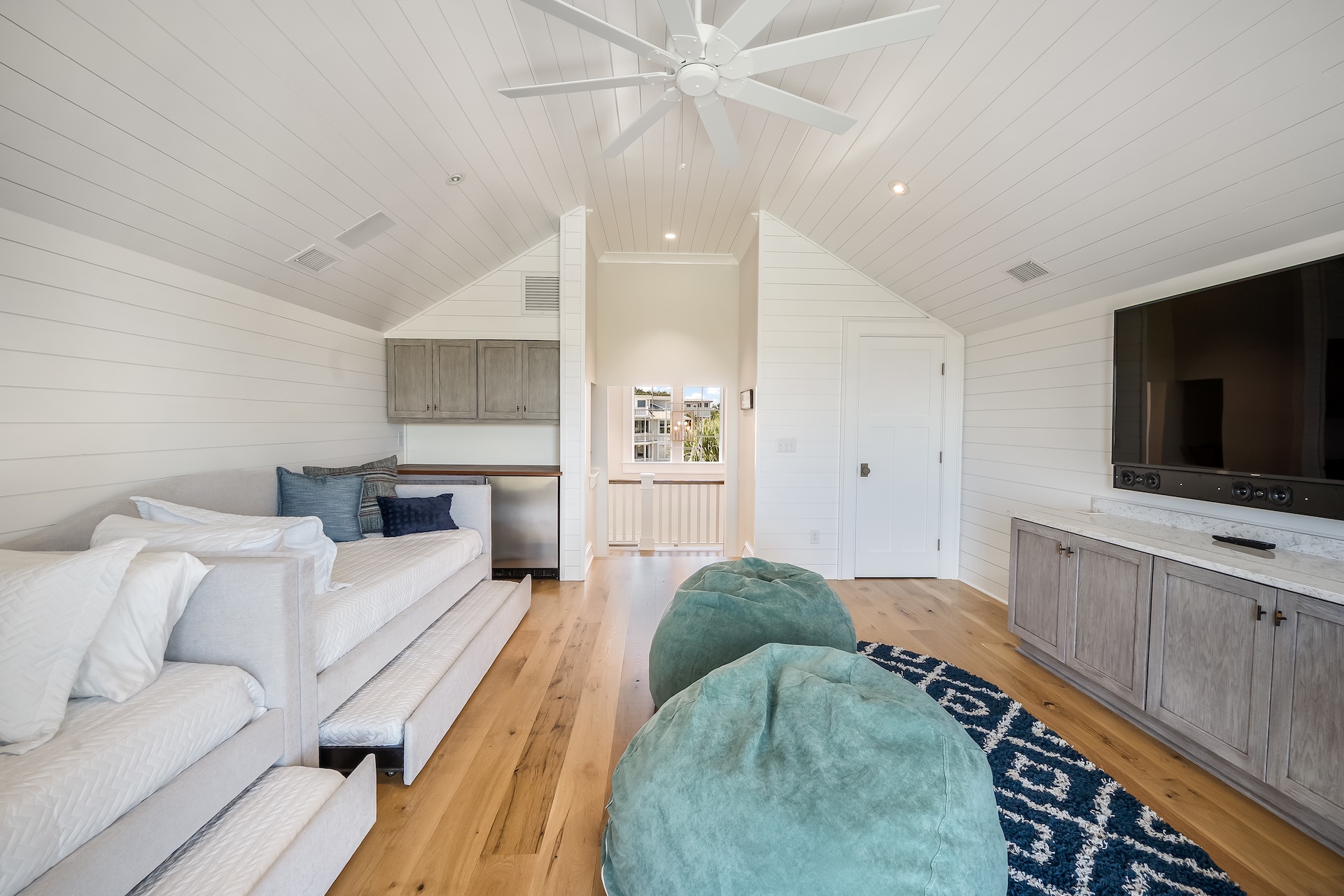 Game Room with 4 twin beds | Beach Shelter | 3708 Palm Blvd | Isle of Palms, SC | IOP Escapes