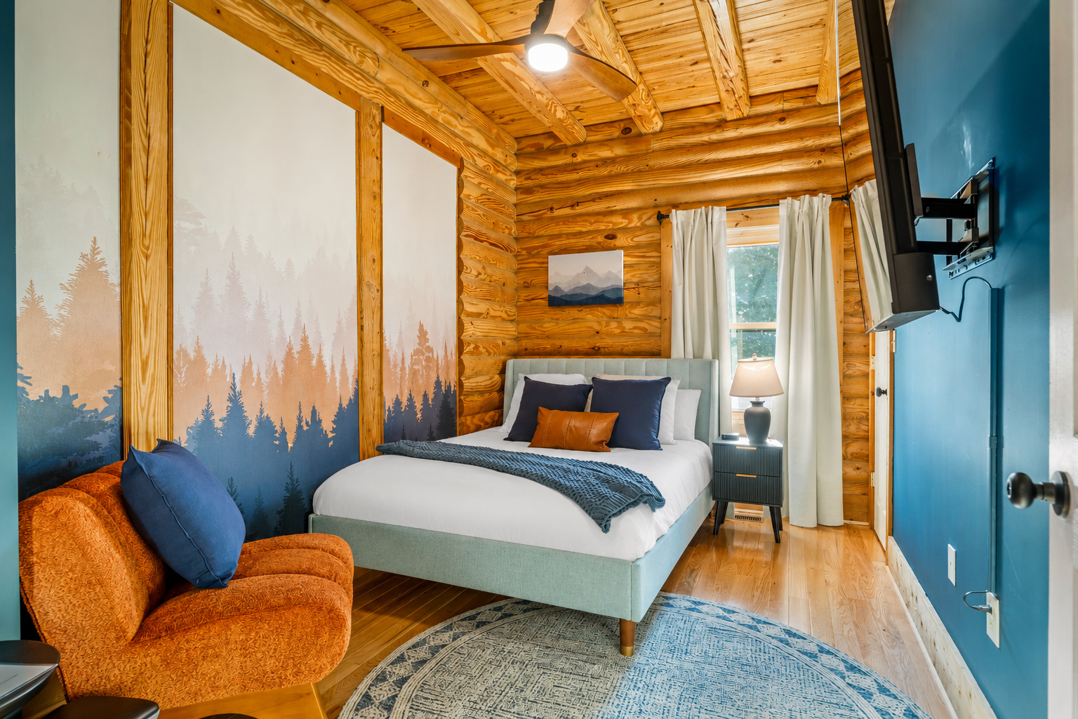 A comfy queen bed, and a peaceful layout that feels private and relaxing.