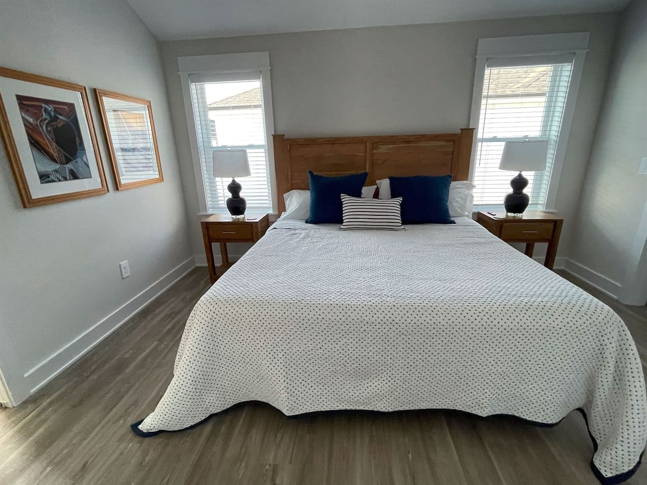 Comfortable and inviting second bedroom designed for a restful night’s sleep.
