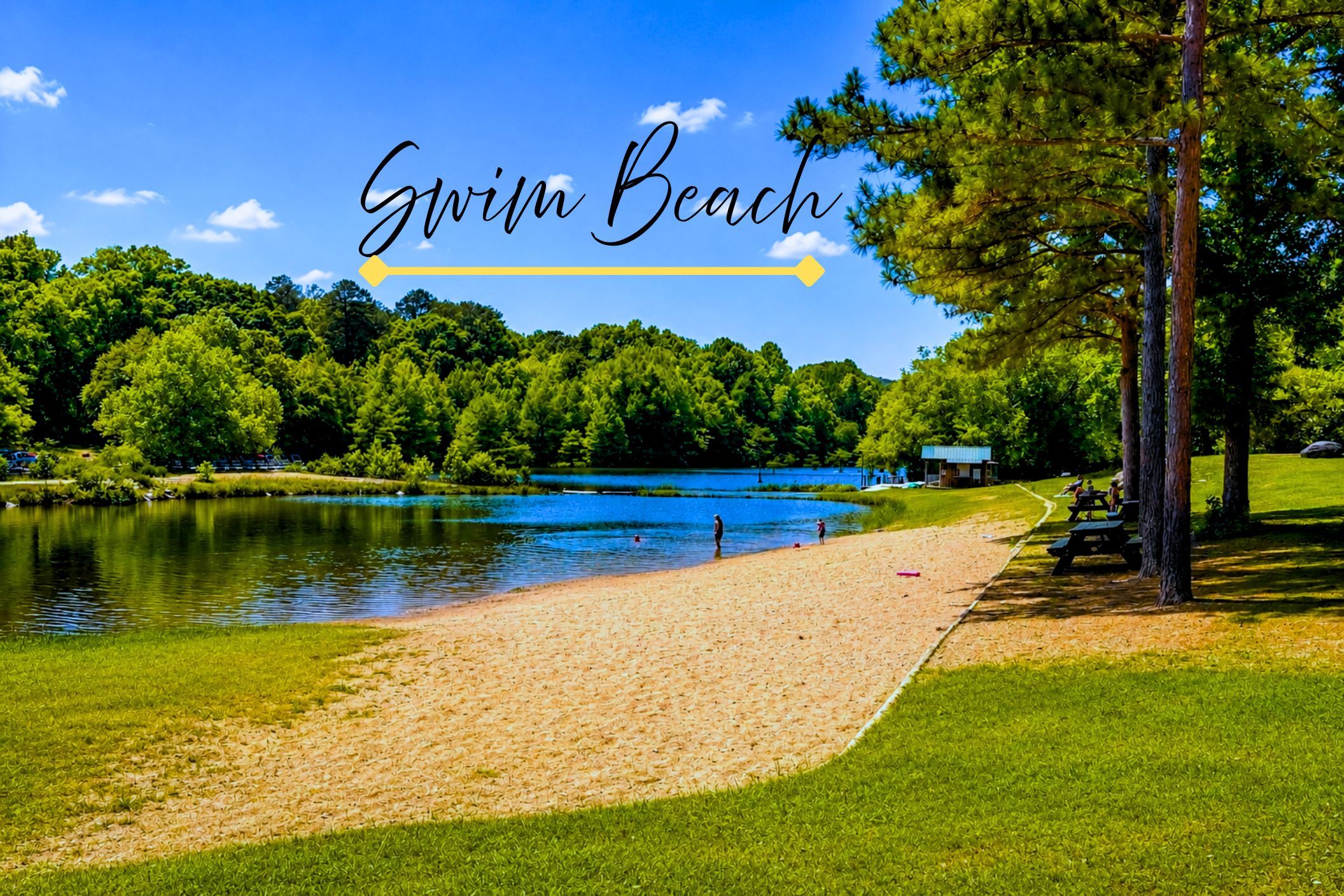 Summer is Here - Head to the Swim Beach in Broken Bow, a short drive from the cabin!