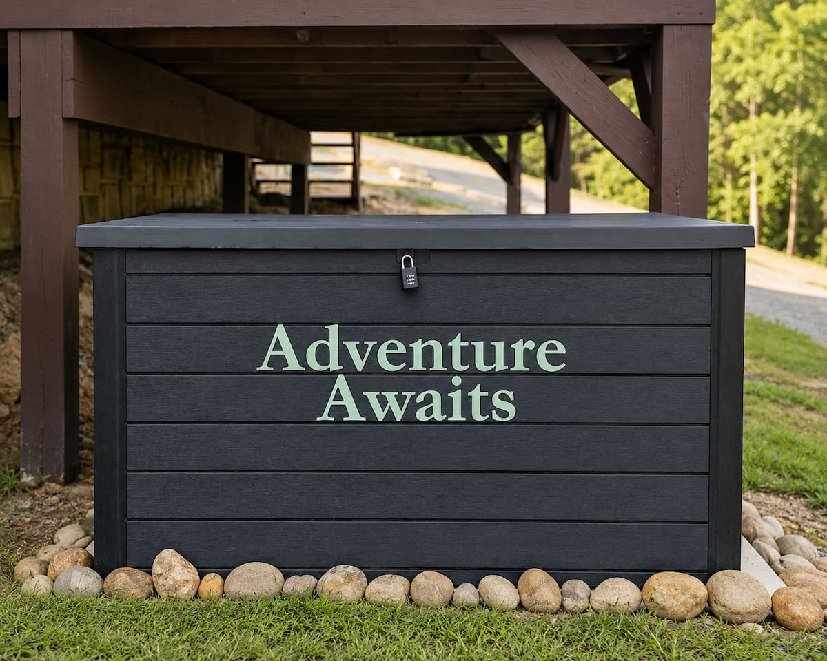 Adventure awaits inside - our locked Adventure Box is filled with family fun for your stay. We'll send the access code the morning after you arrive.