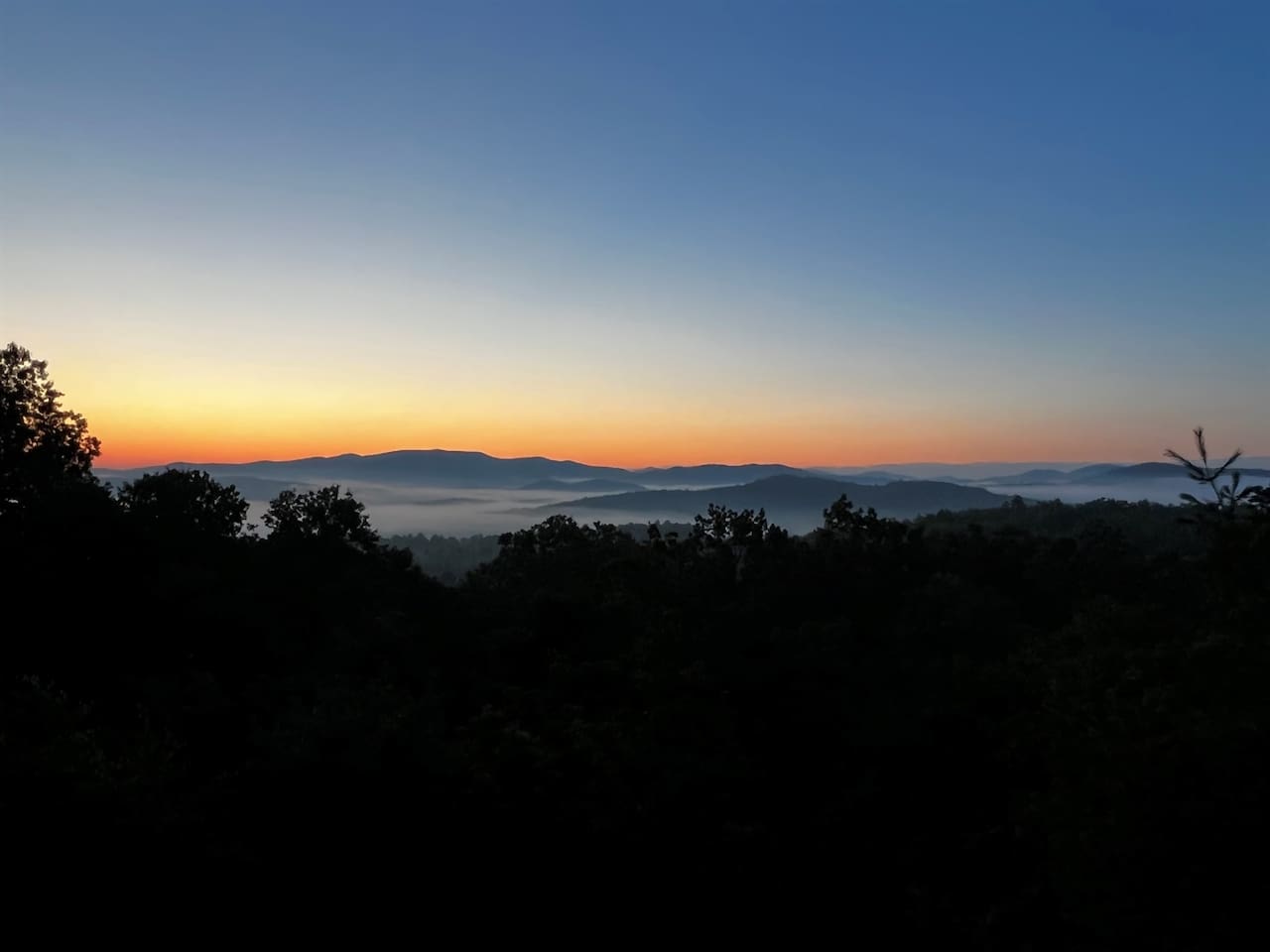 Sunrise on the top deck