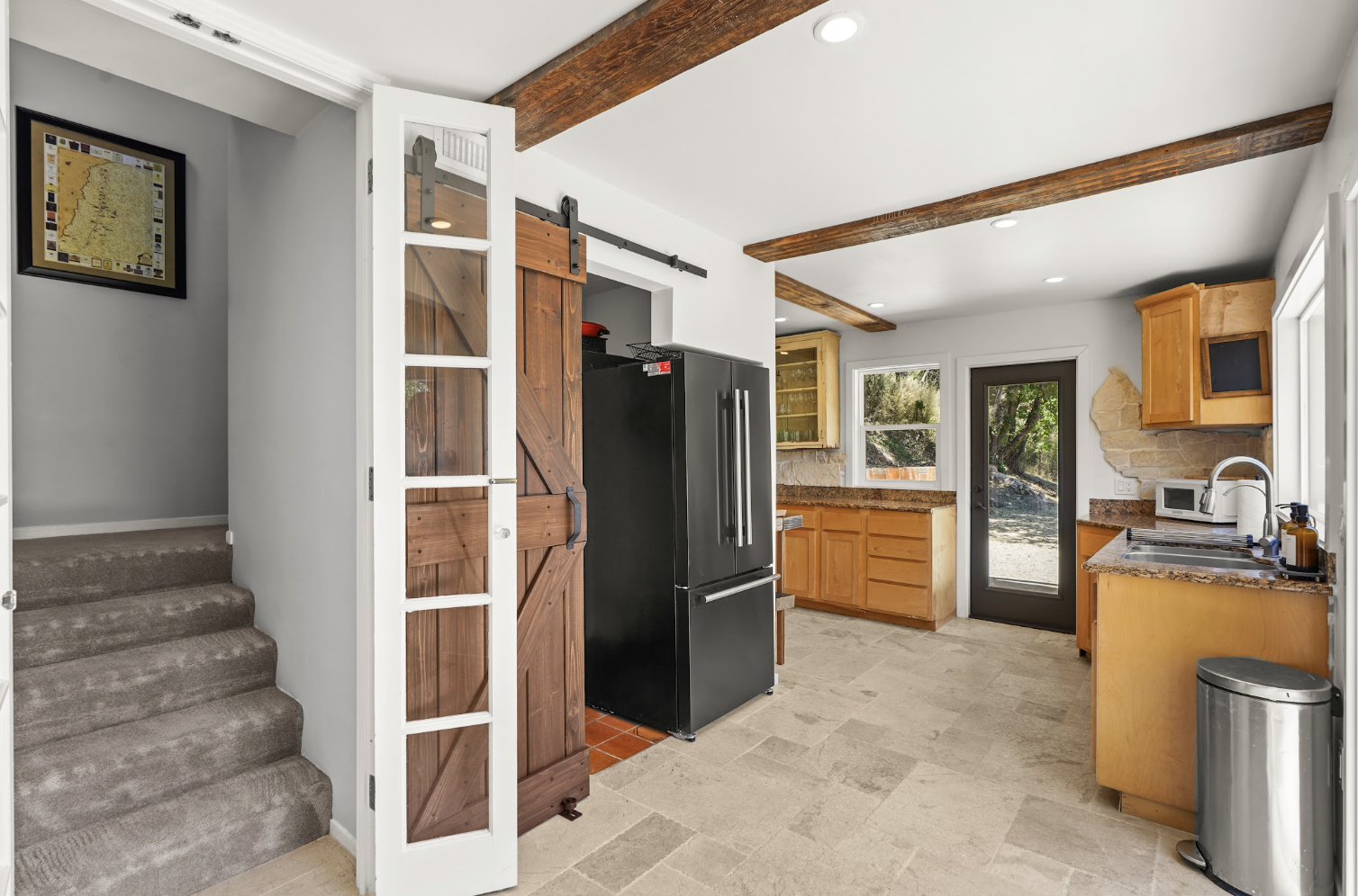 Convenient kitchen with easy outdoor access