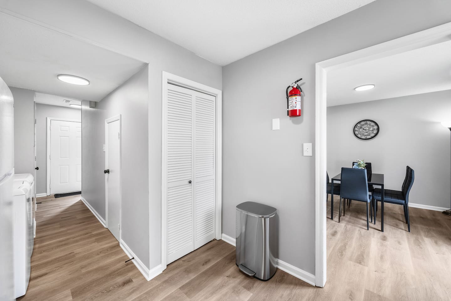 Open kitchen corridor with easy access to the dining area and backyard, making meal prep and hosting simple and efficient.