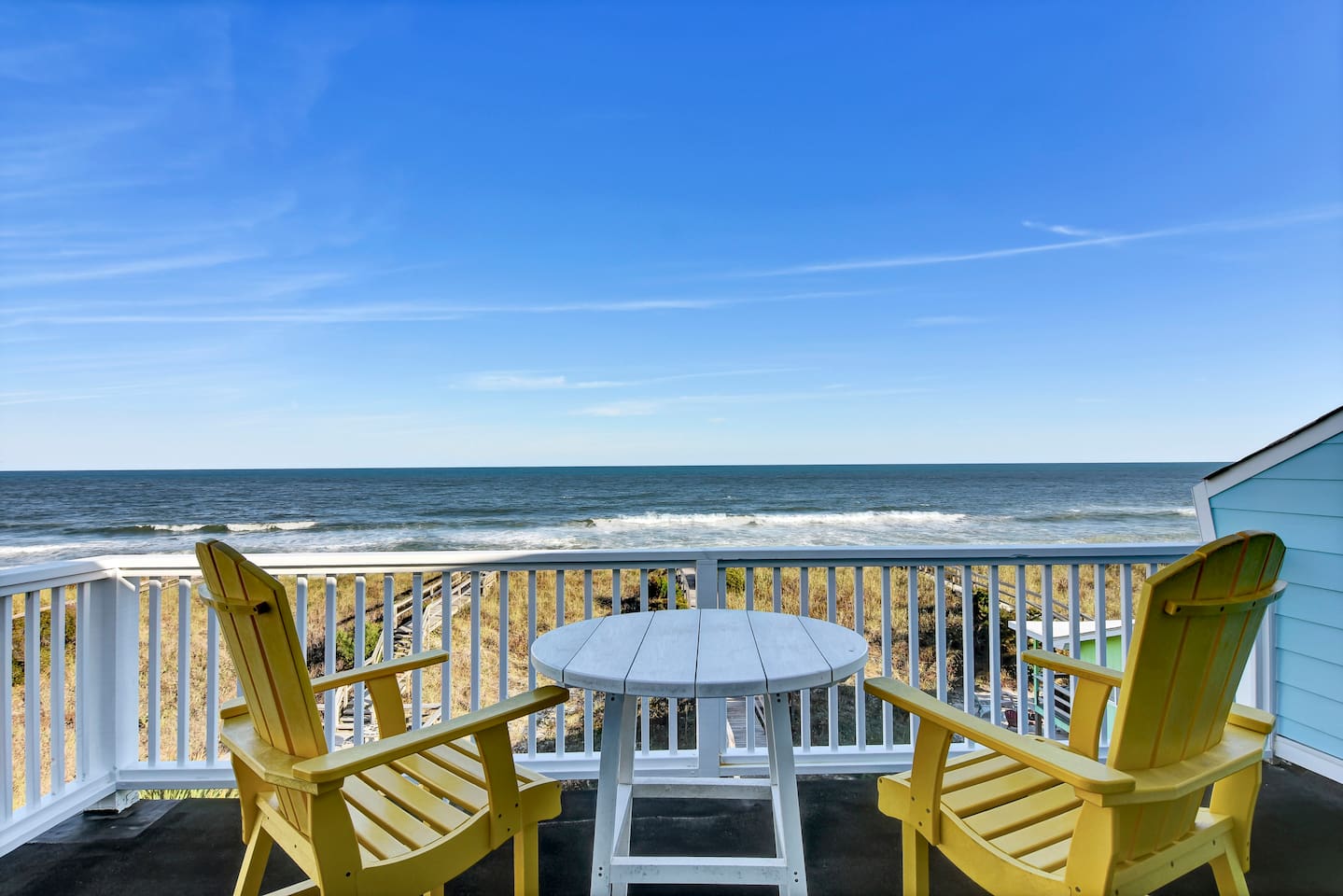 Ocean view balcony accessed from living area