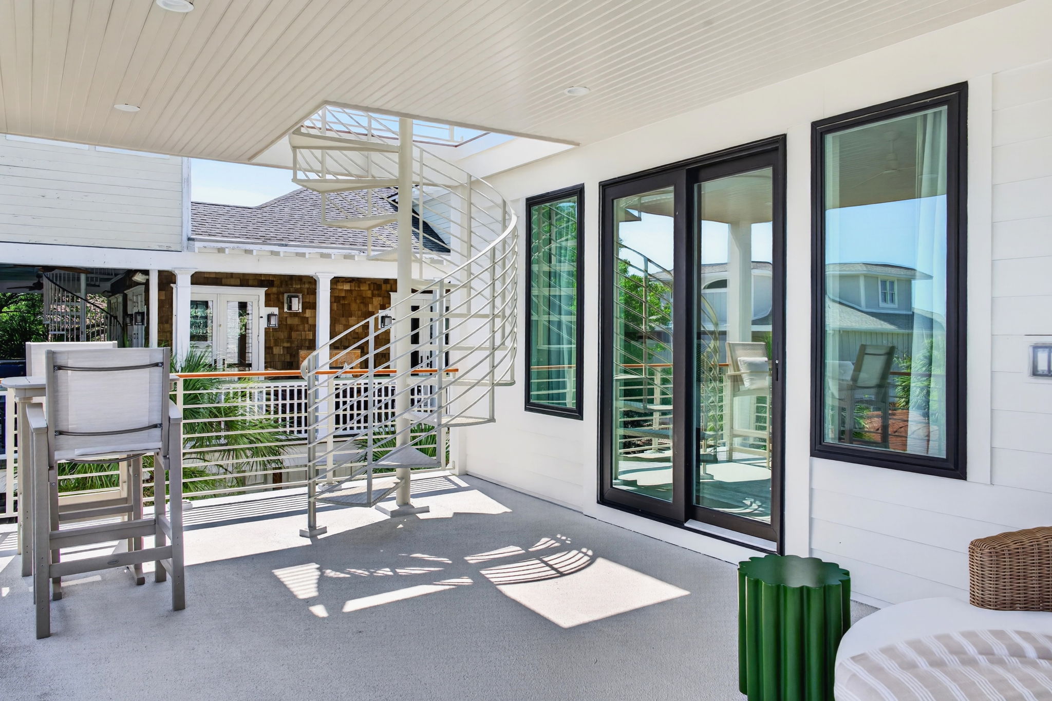 2nd Floor Porch with access to rooftop deck | Tahanan Palms | 3 38th Ave | IOP Escapes
