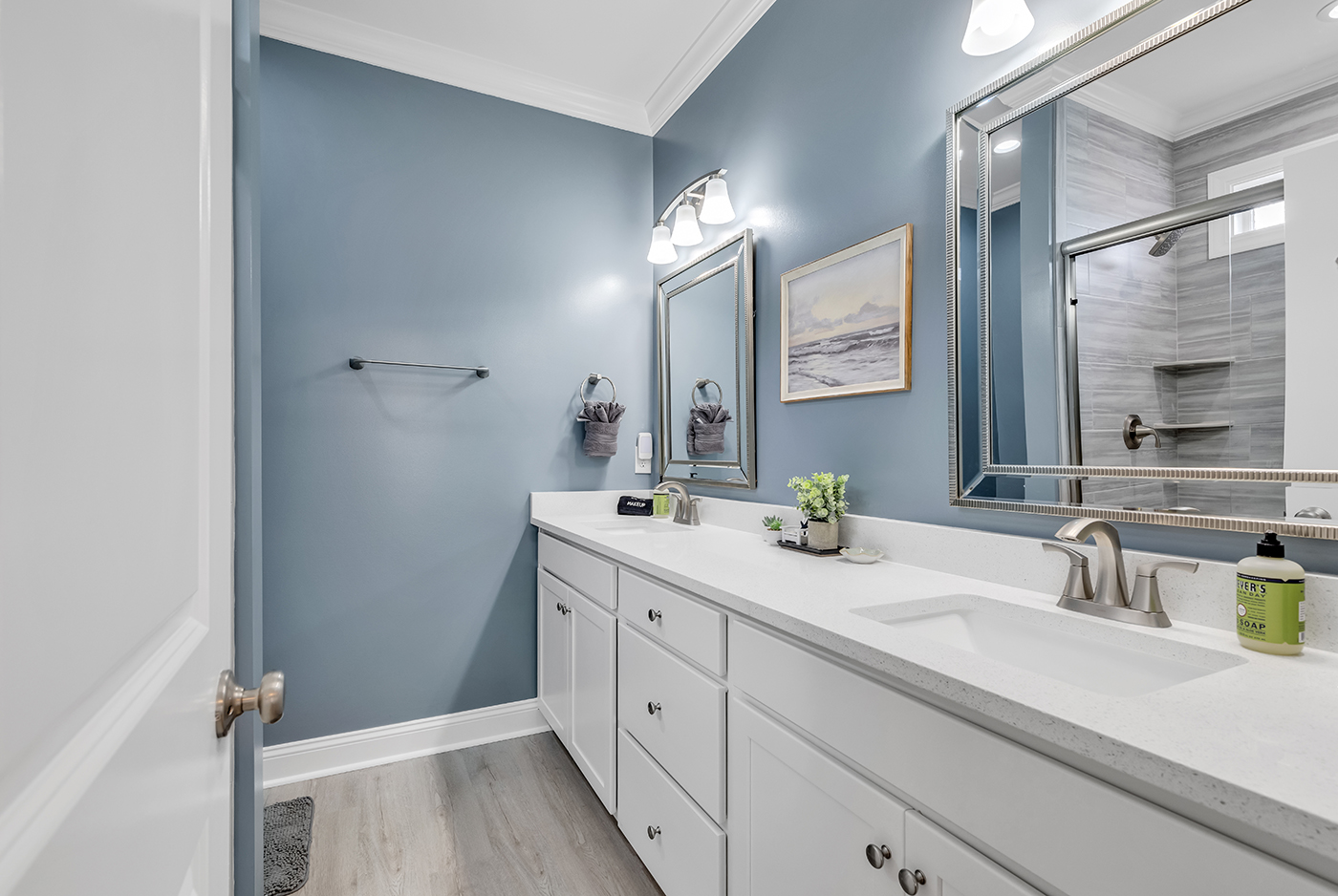 Experience luxury at its finest in our attached Master Bath oasis. Refresh and rejuvenate in the spacious shower, complementing the comfort of your King bed retreat. Your ultimate relaxation destination awaits. 🚿💫 #SpaRetreat #BathroomBliss