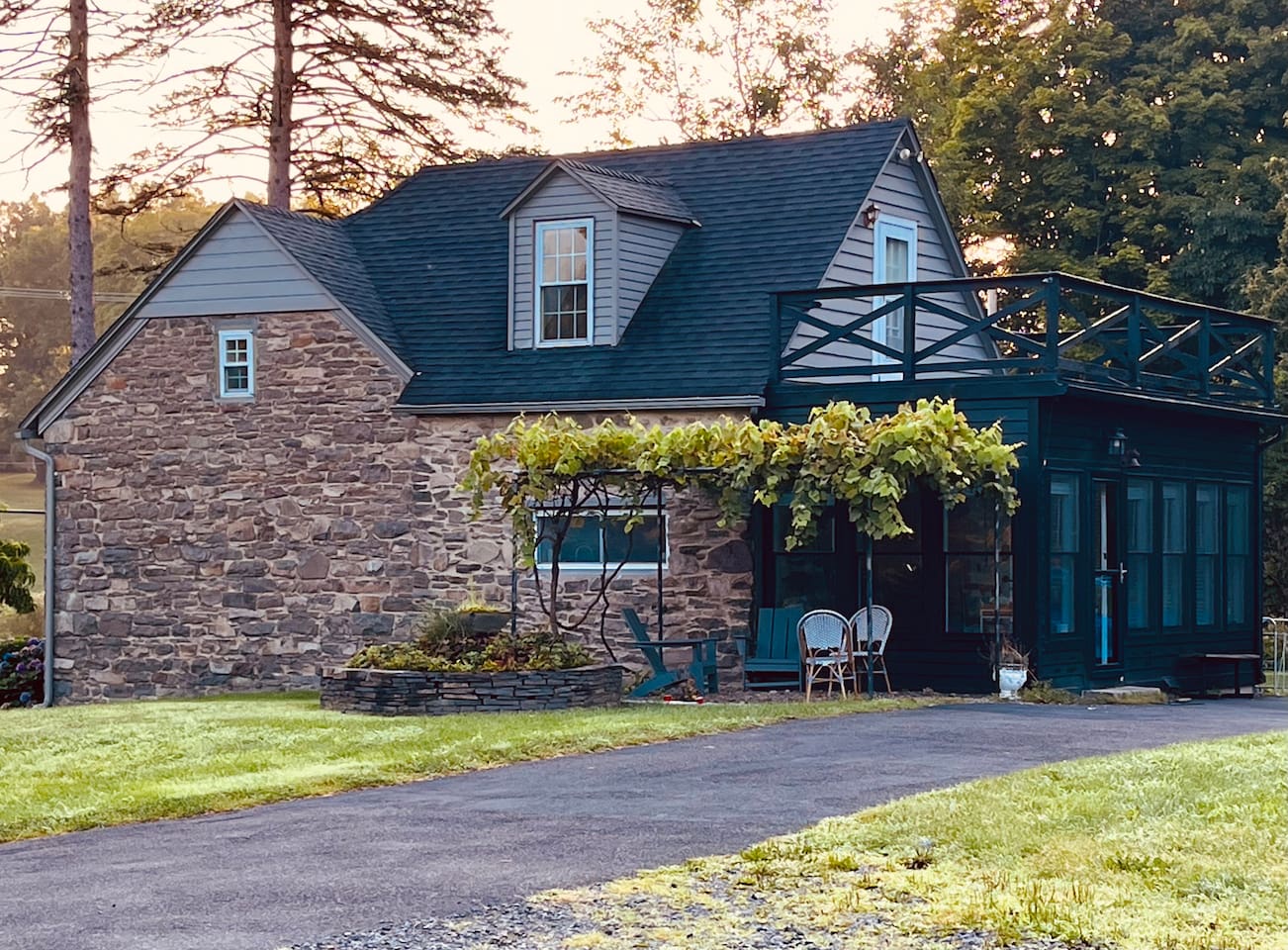 The original farmhouse has grown with additions added by each generation since the 1700s  