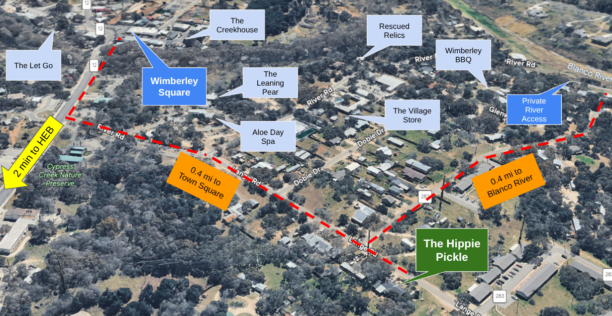 Walking distance to everything, event private river access!