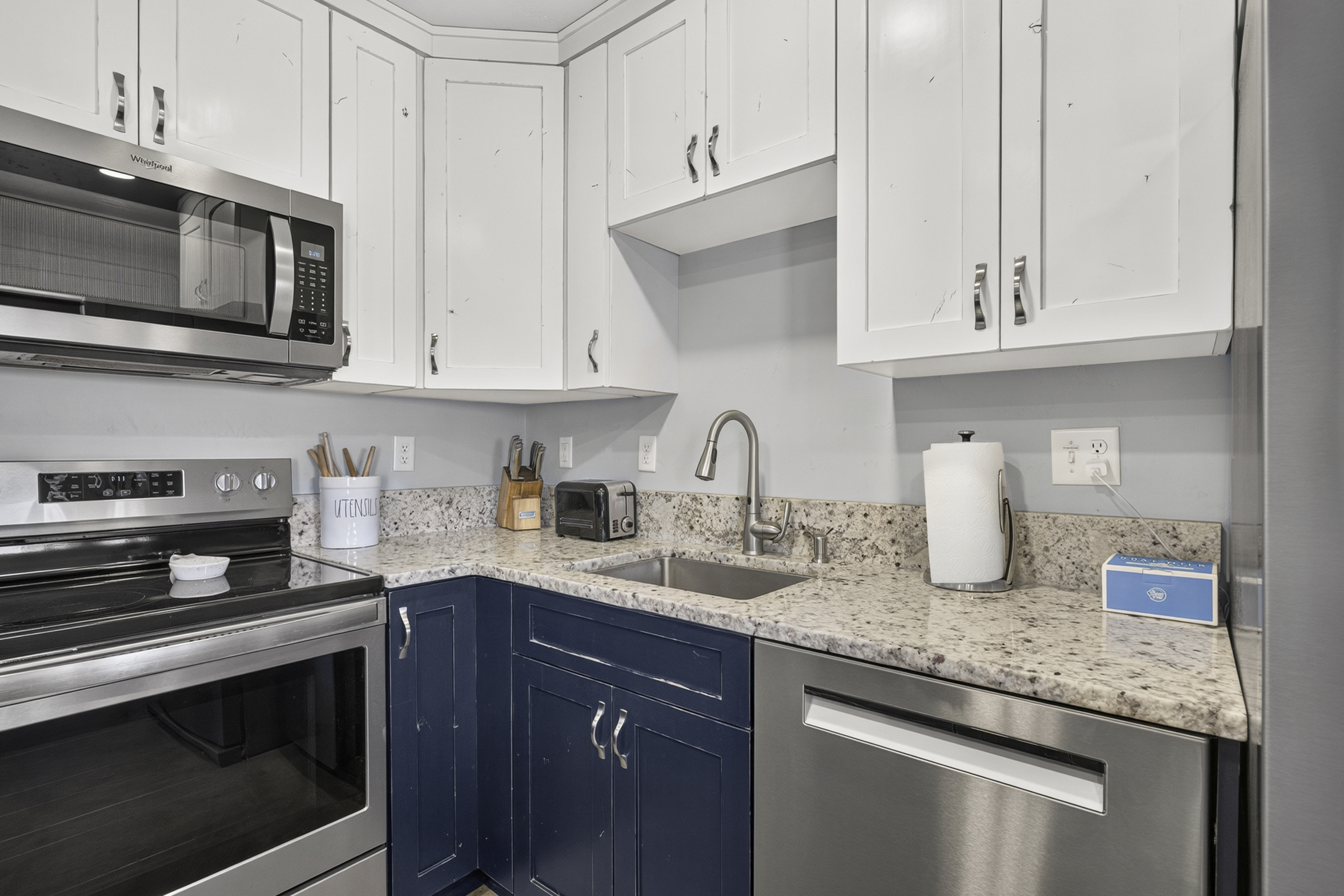 Brand new kitchen appliances.