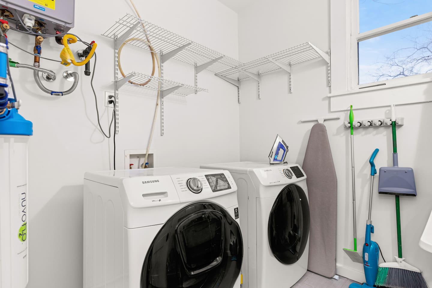 Enjoy the convenience of home with an in-unit laundry, equipped with modern appliances, to keep your travel wardrobe fresh.