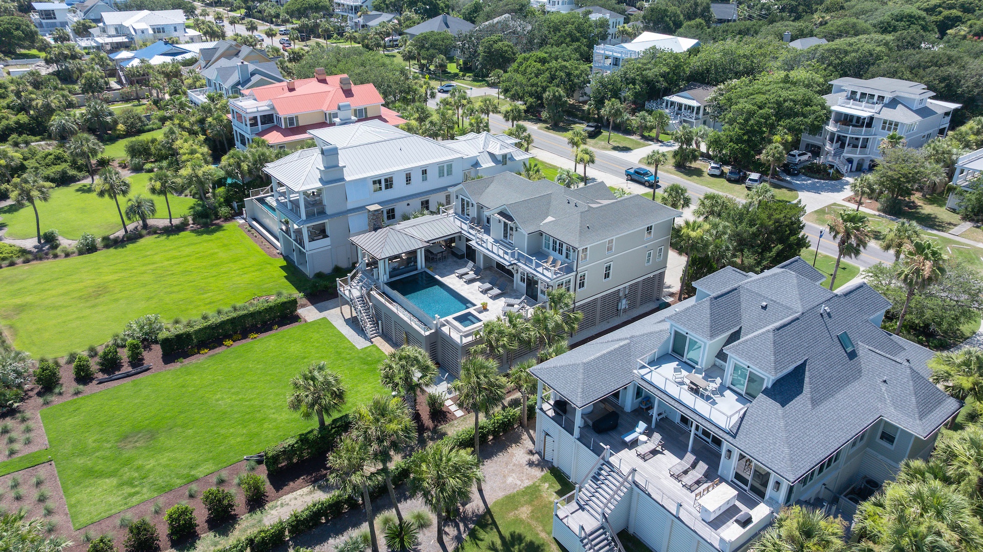 Aerial View | Beach Shelter | 3708 Palm Blvd | Isle of Palms, SC | IOP Escapes