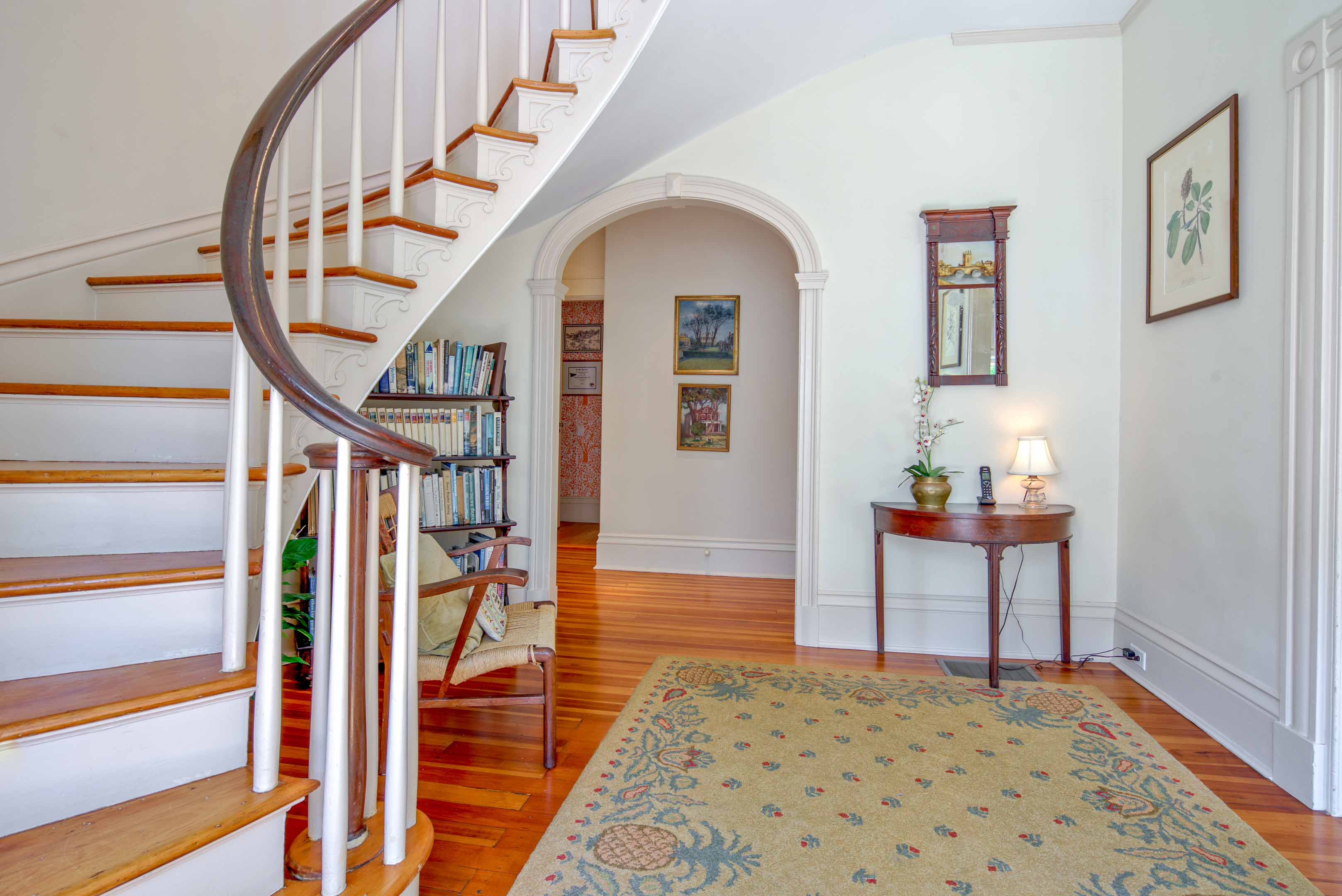 1st Floor-Front Hall and Spiral Staircase