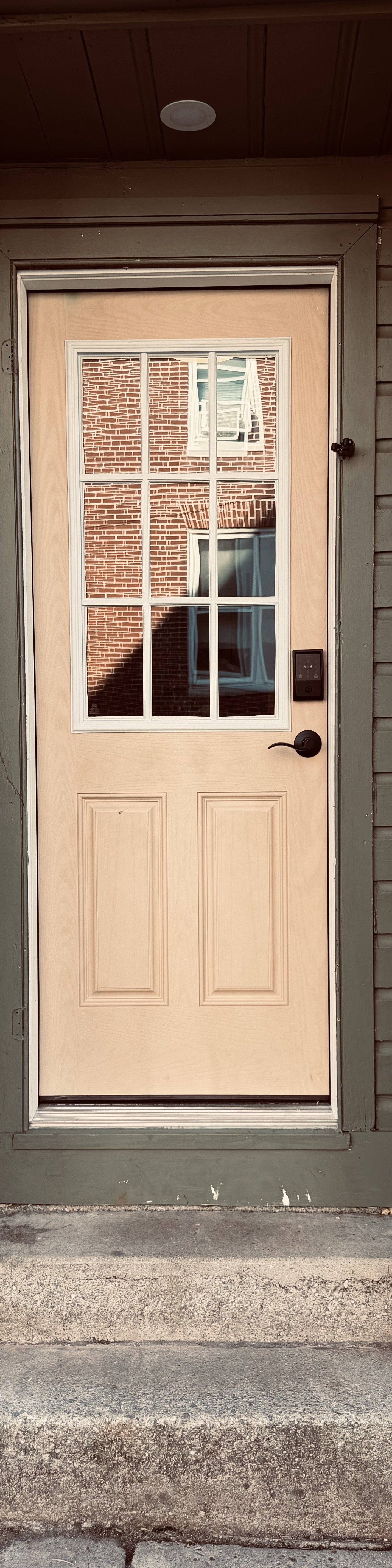 Side Door Entrance with Smart Lock