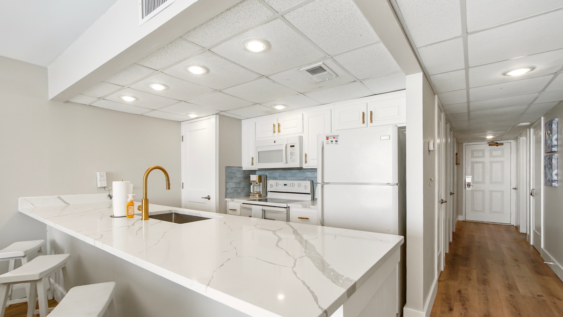 Large kitchen island with seating