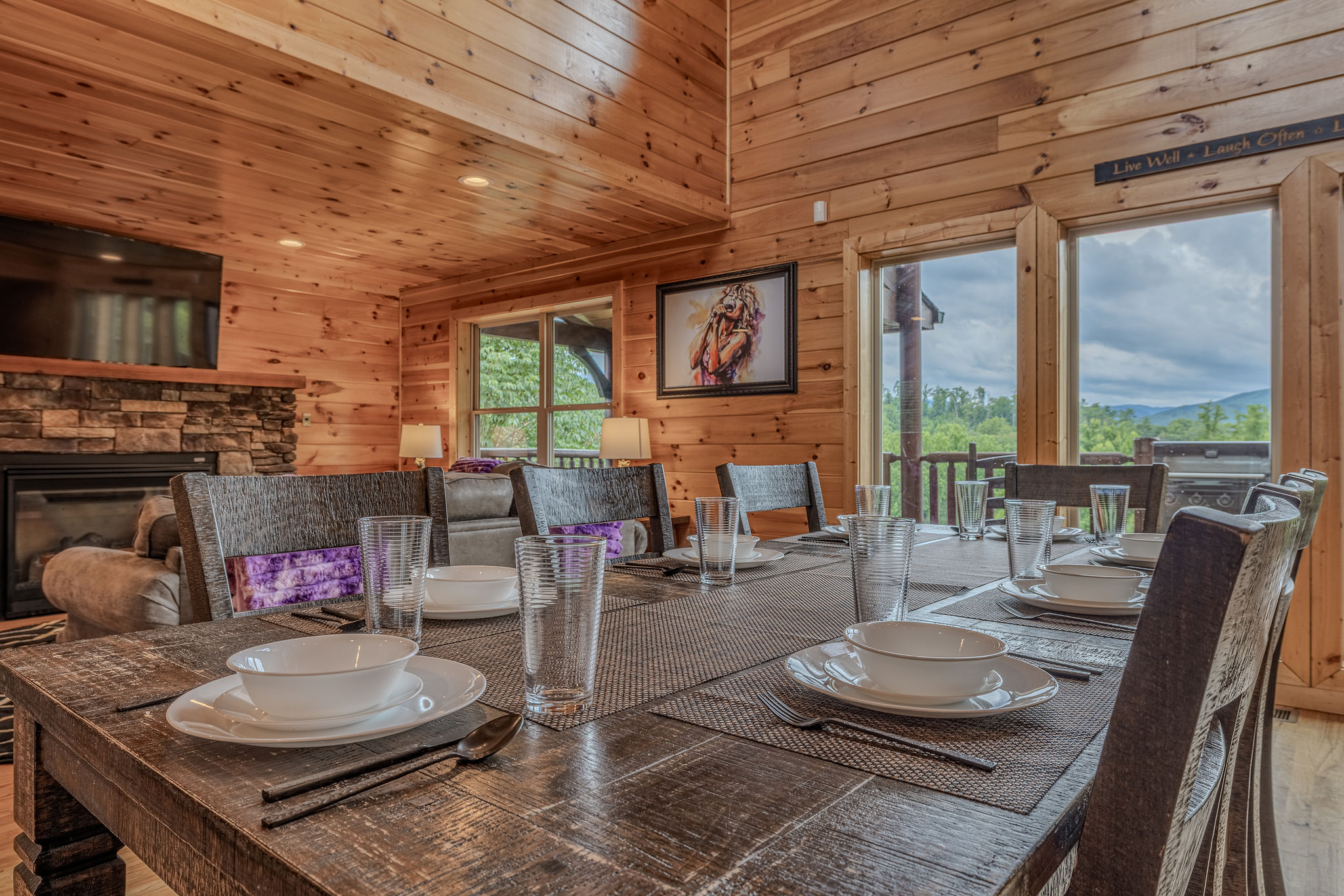 Gather around the table before heading downtown or after a day exploring Great Smoky Mountains National Park.