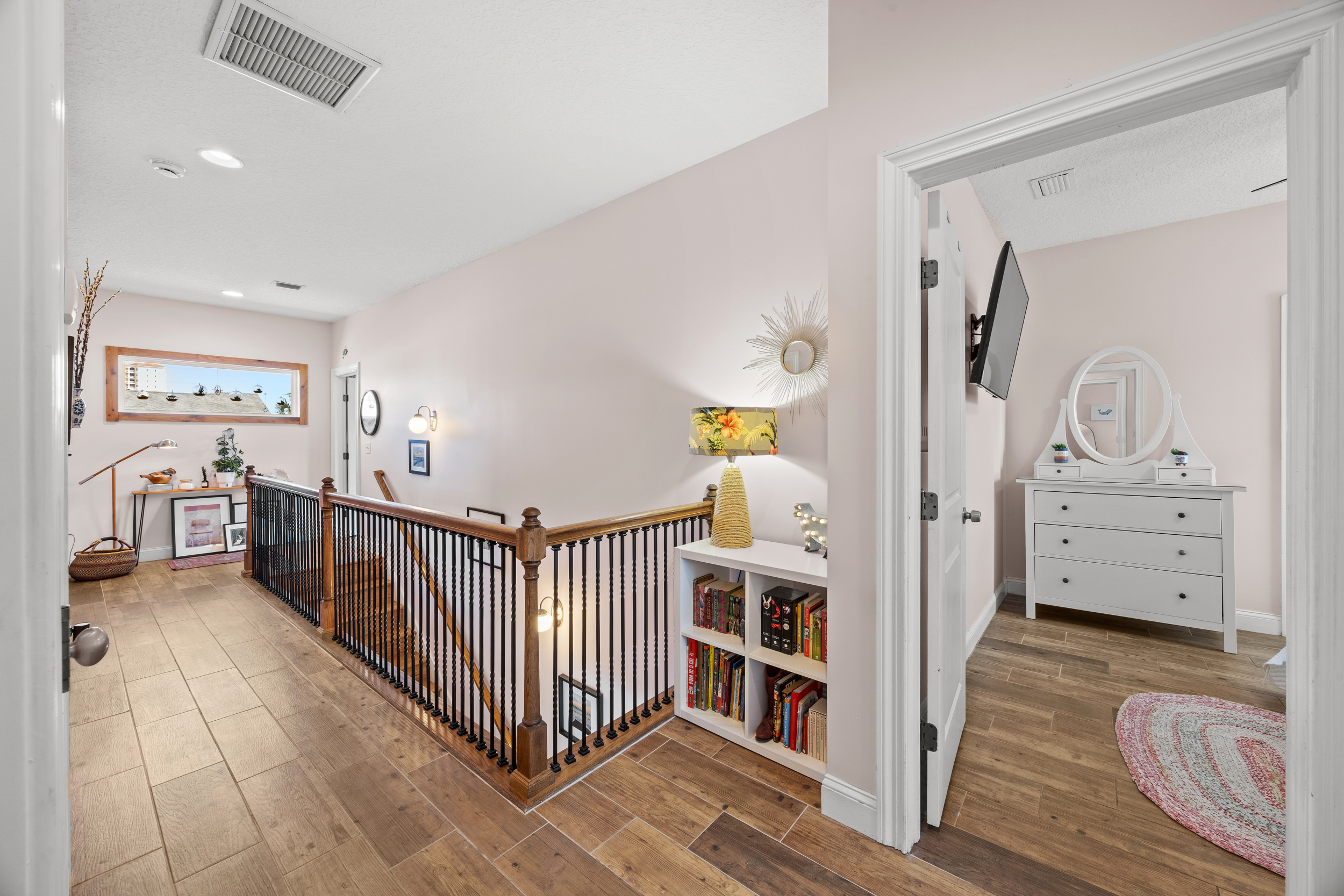 A bright and airy landing perfect that feels like home.