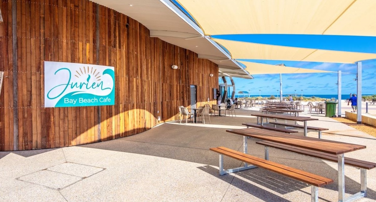 Jurien Bay Beach Cafe only 500m from our Holiday units, gorgeous outlook for a coffee and a bite