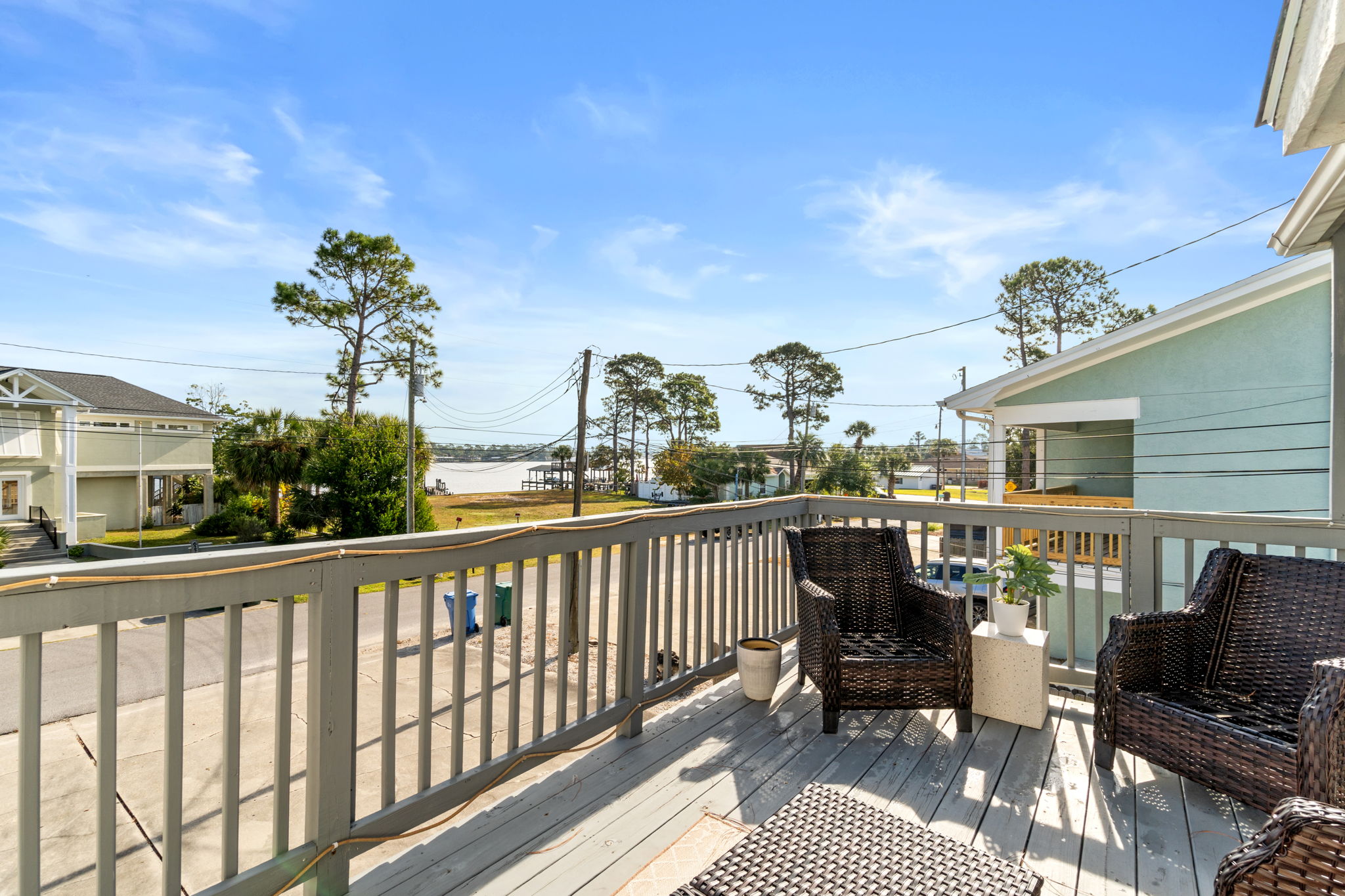 Front Balcony with Lagoon Views