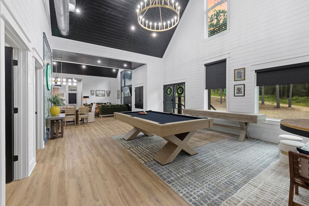 Game Room: Enjoy friendly competition in this stylish space with pool table and scenic views!