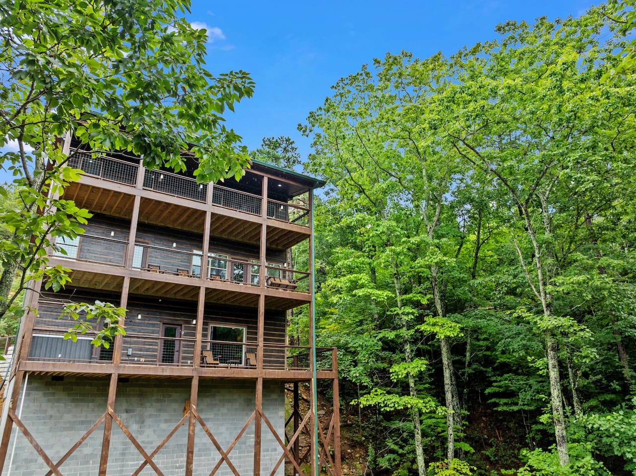 back view of cabin
