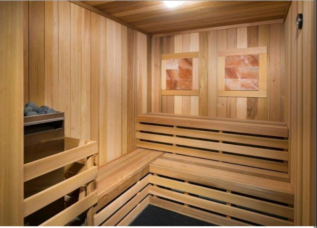 Discover our clubhouse sauna—a tranquil retreat for relaxation! Step into a soothing atmosphere with ambient lighting and aromatic wood. Let the warmth melt your stress away, leaving you feeling refreshed and revitalized. ‍♂️✨