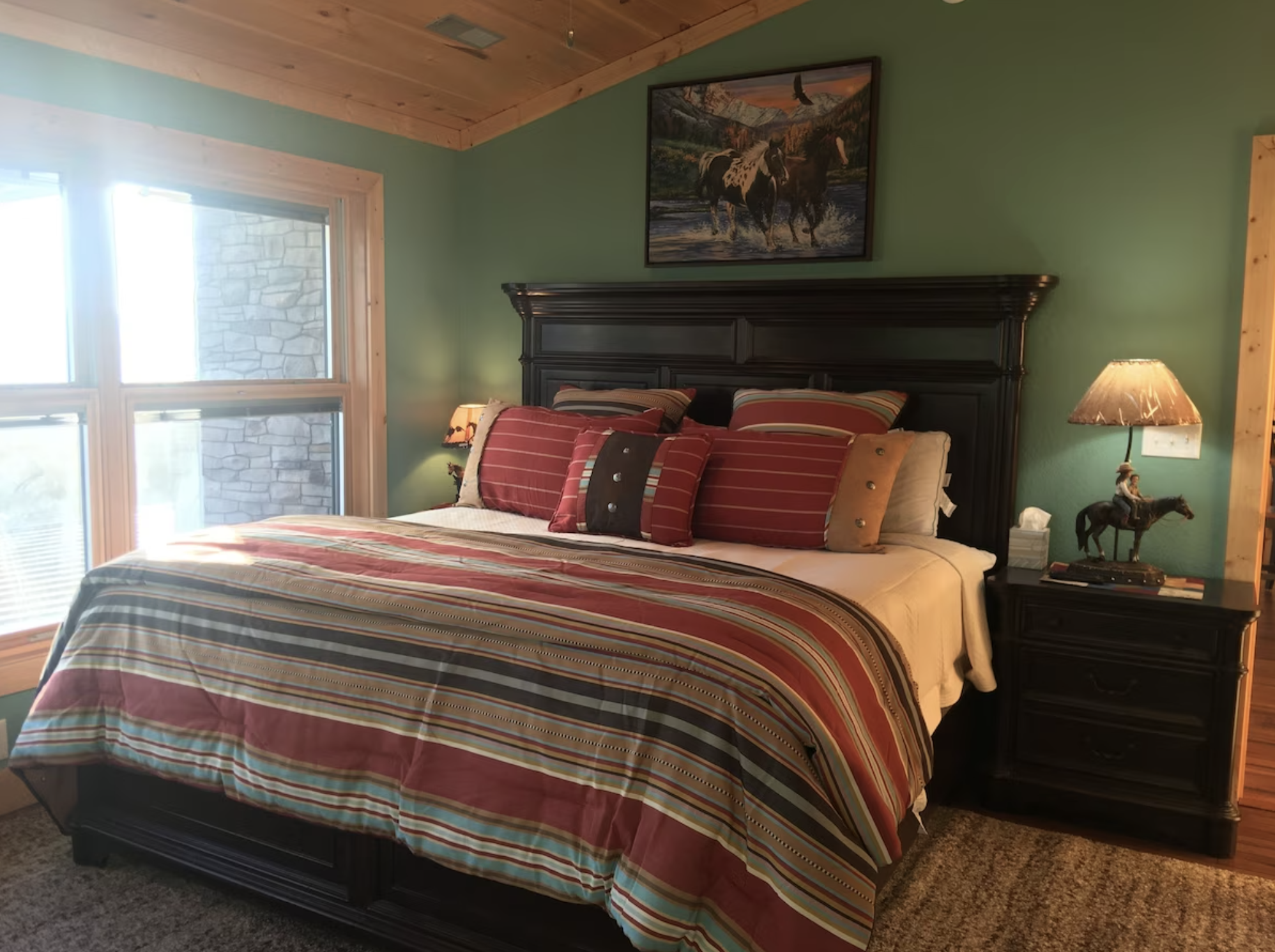 The Wild Horses bed and nightstands.