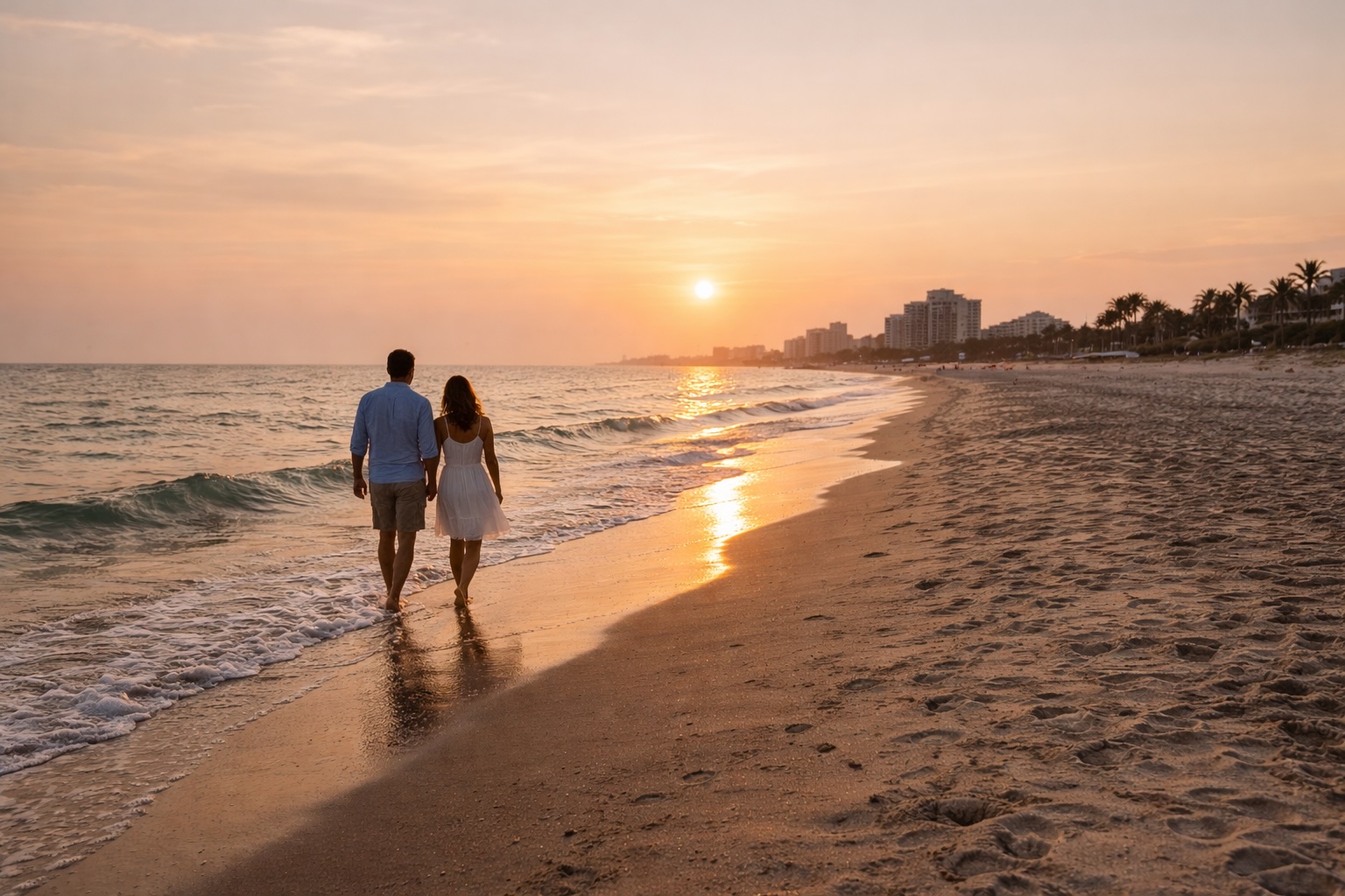 Couple enjoying a romantic evening in Myrtle Beach