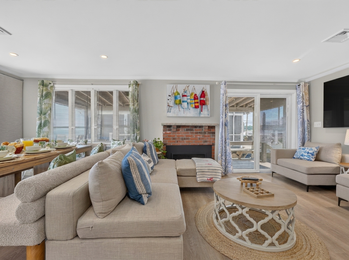 Gather with your group in a comfortable coastal-inspired space with generous seating.