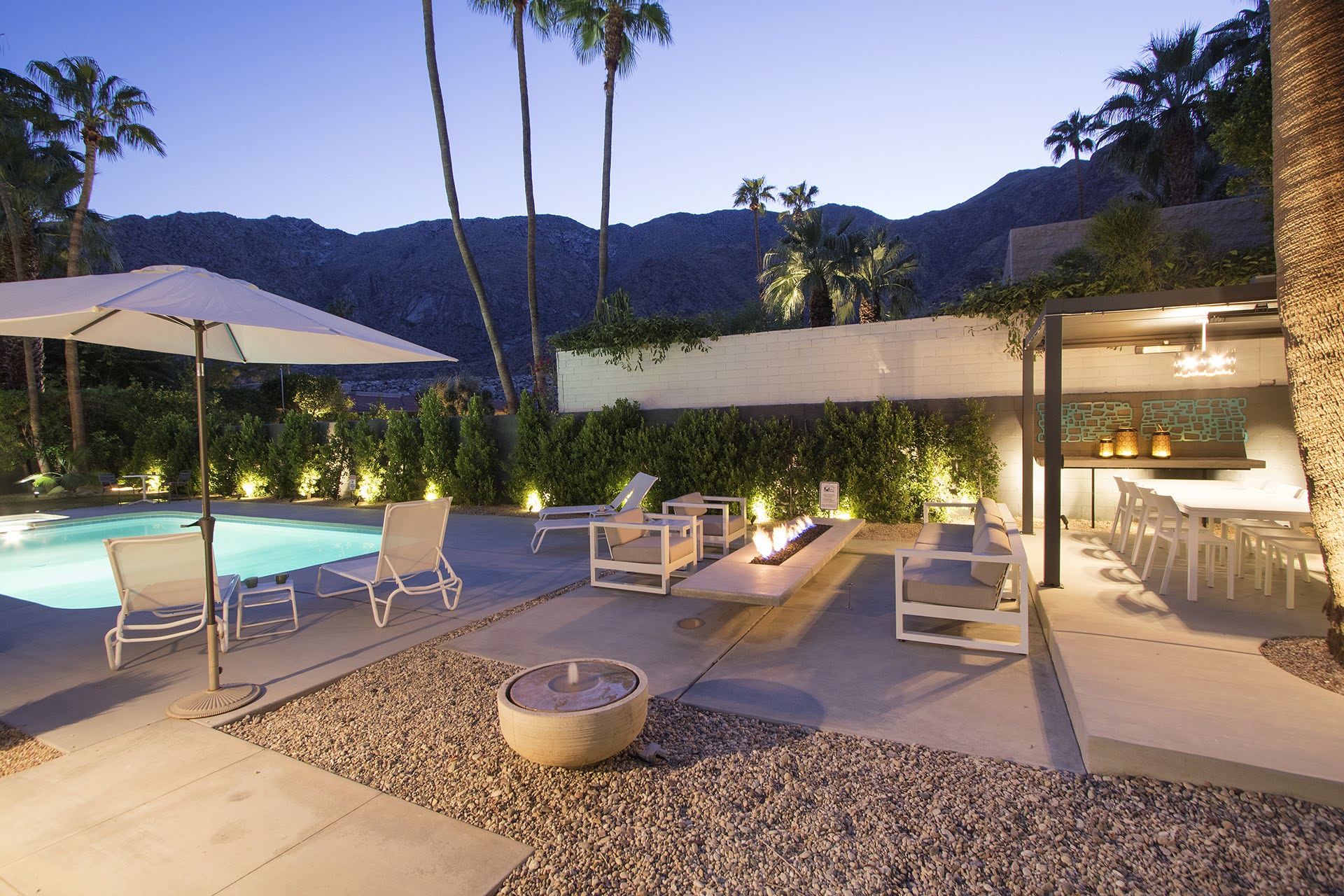 Views! Outdoor fire pit, dining pavilion with heaters and misters so you can enjoy whatever the weather may bring