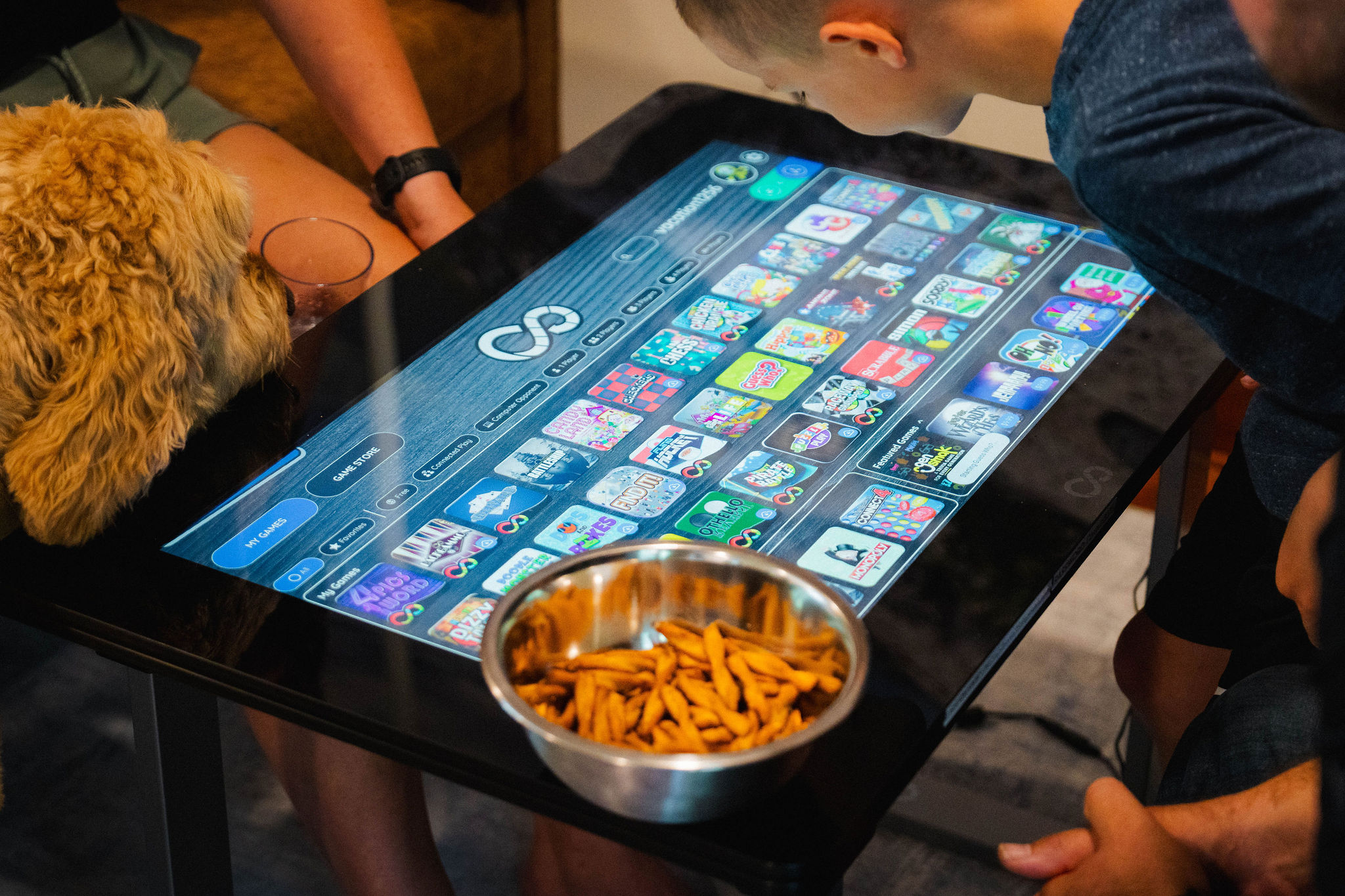 🎮 Hundreds of games loaded and ready on the Infinity Game Table. No quarters, no setup, no lost pieces.