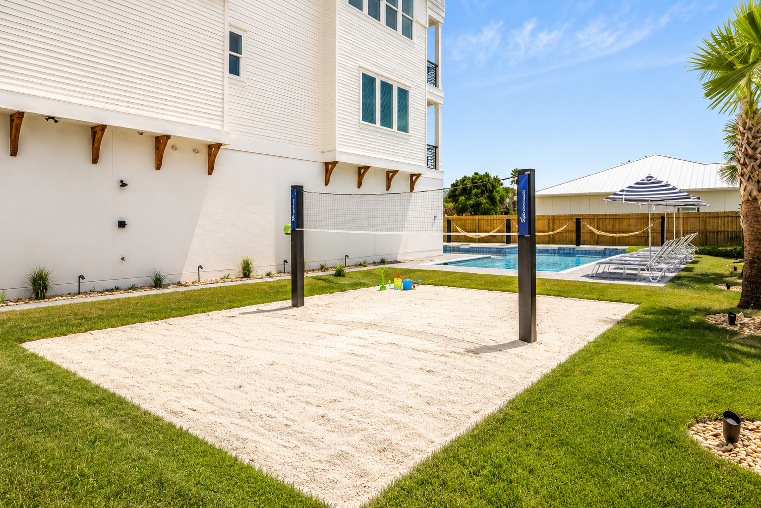 Private Sand Volleyball Court for Friendly Competition
