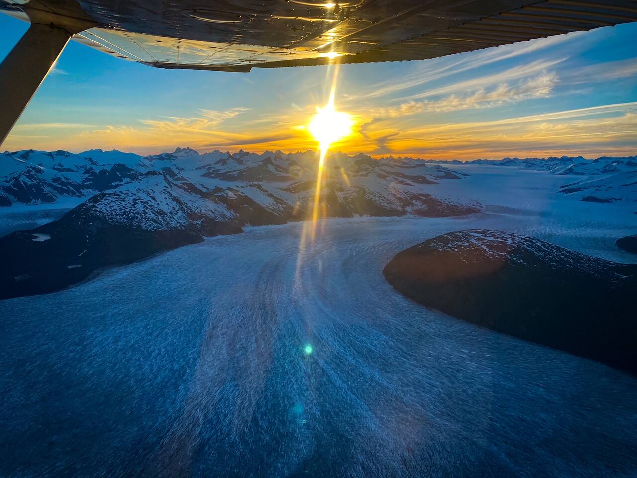 Sunset tour of the Juneau Icefields. 