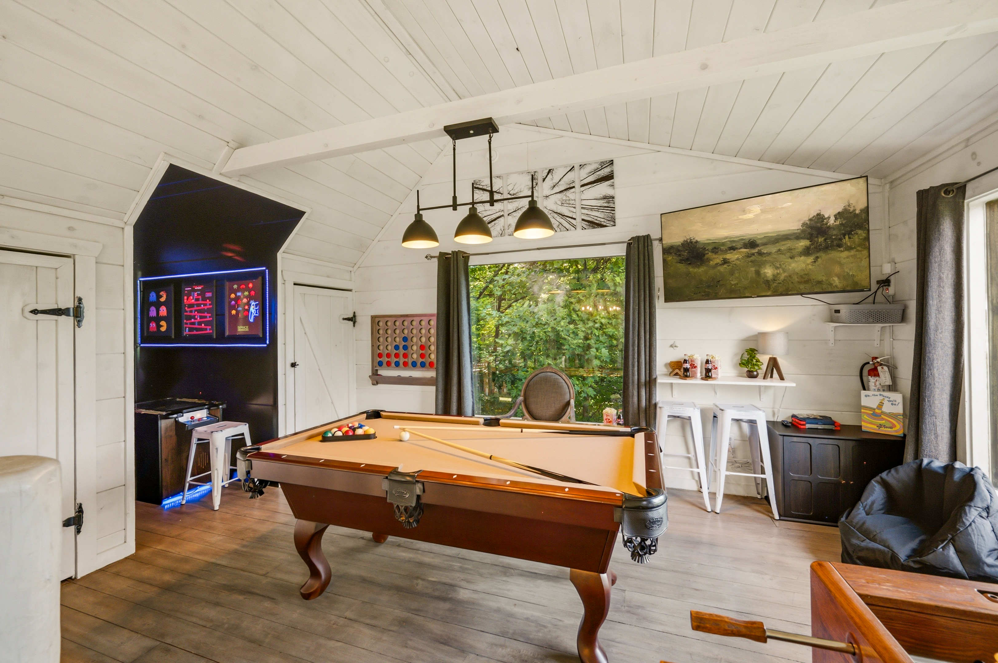 58" Smart TV so you can play pool while watching the game. | 2nd Floor | Game Loft