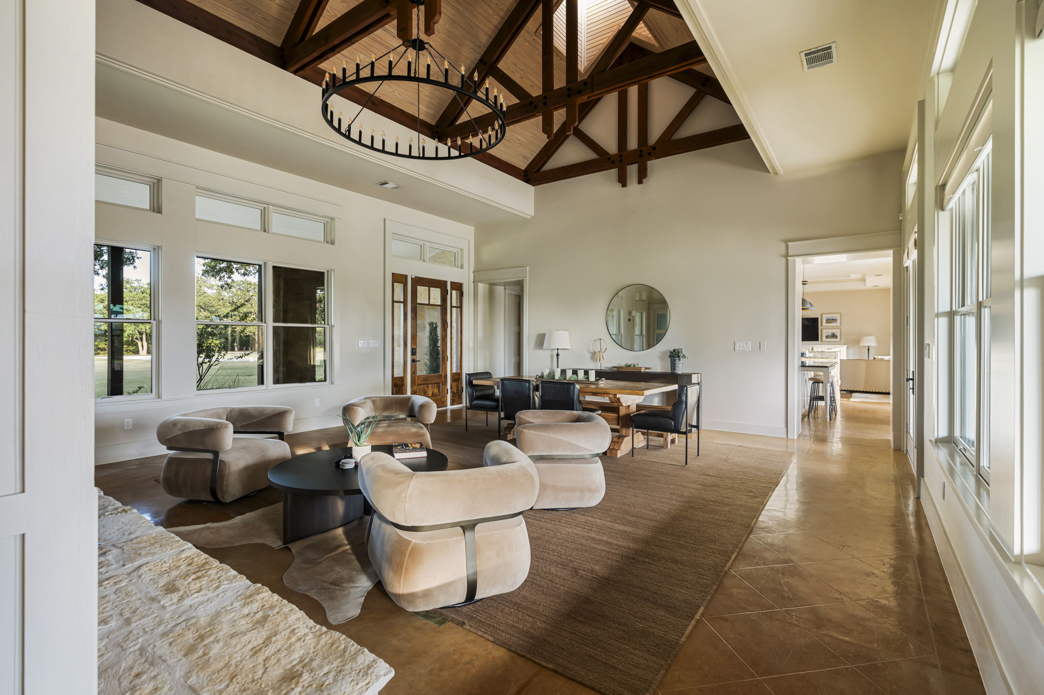 Relax in style with these modern, plush armchairs.