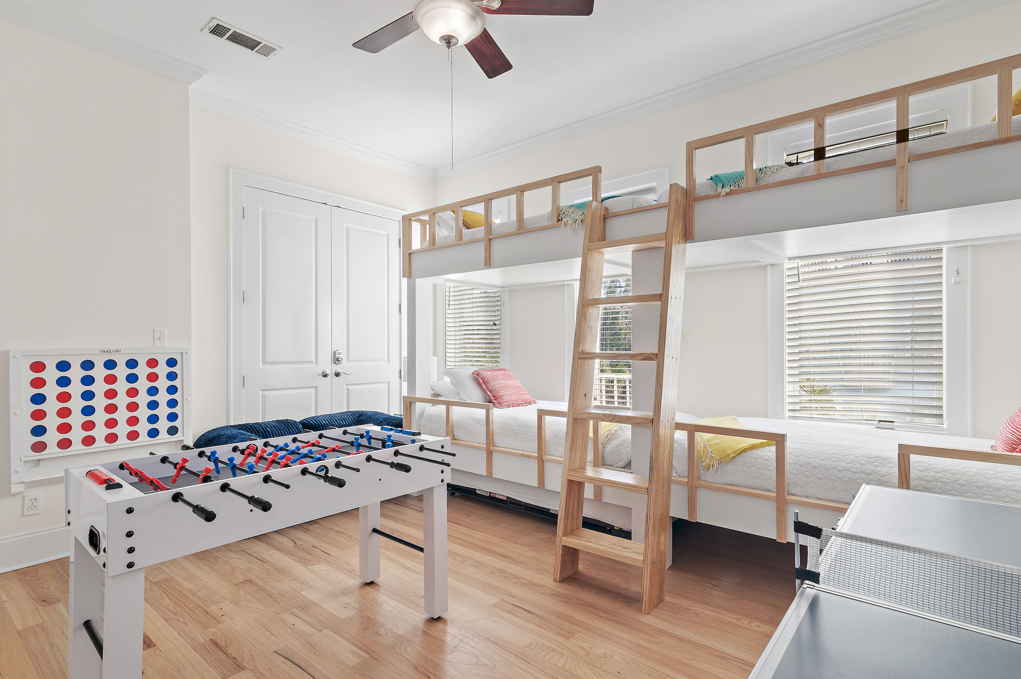 Custom-made built0in bunk beds - guaranteed no wobbling!