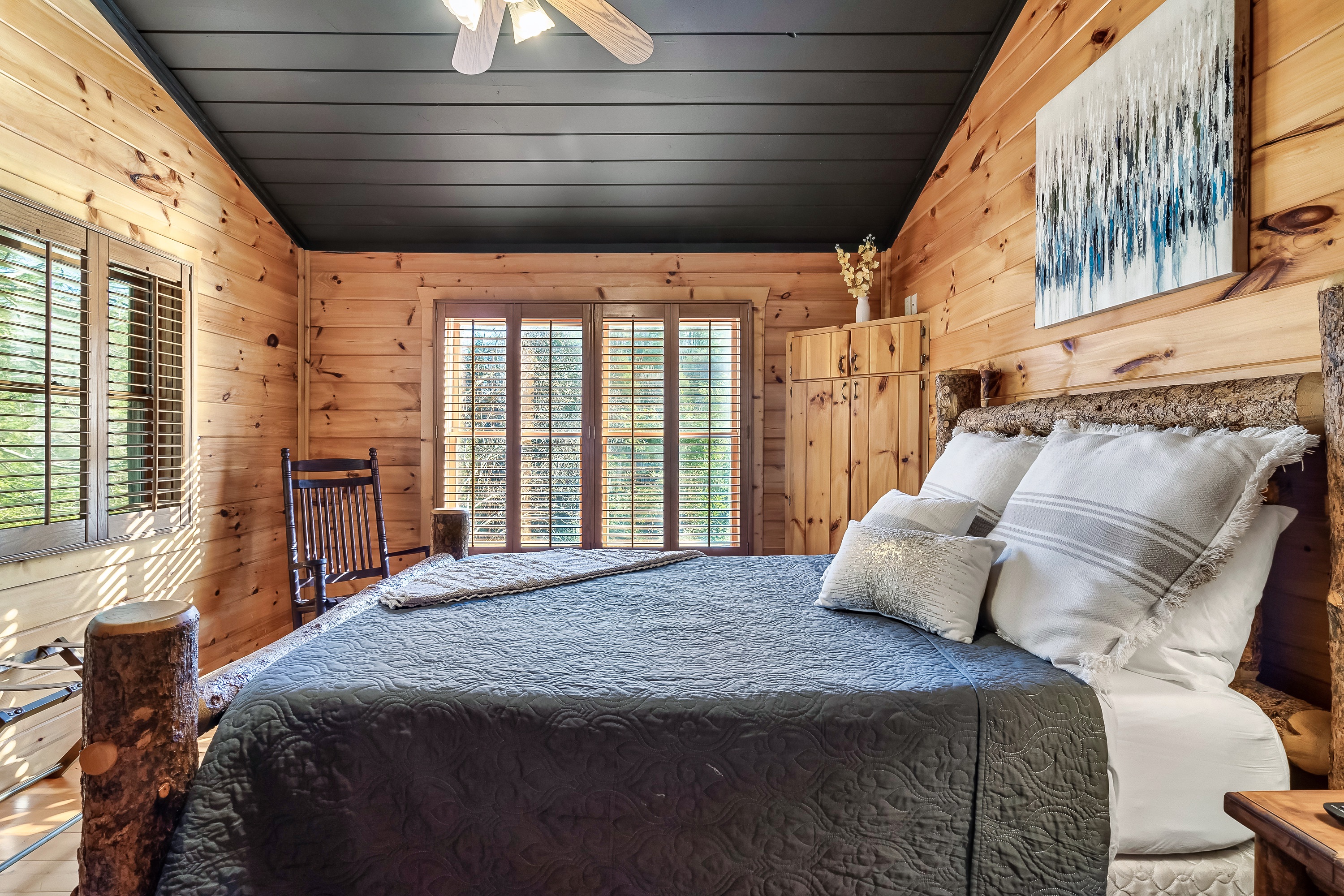 Beautiful territorial views make this such a serene bedroom.