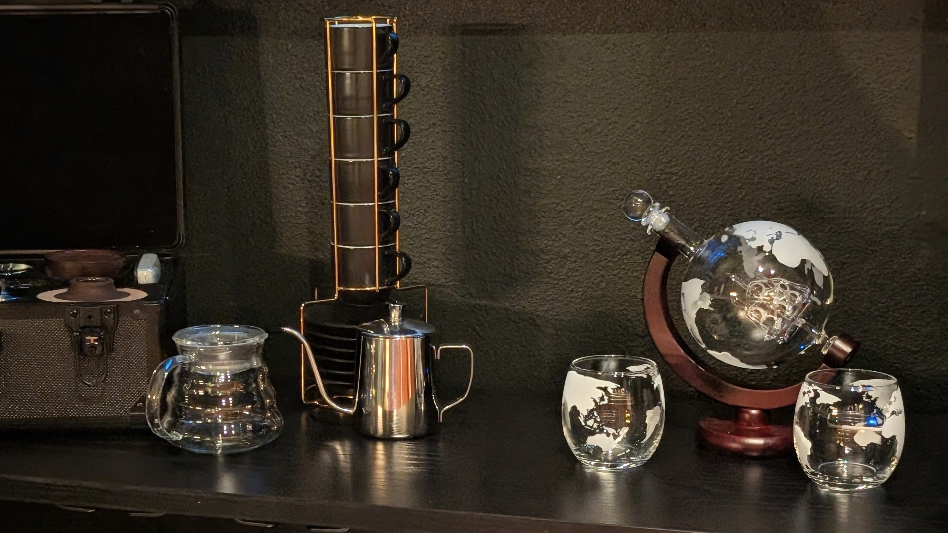 Coffee & whiskey bar