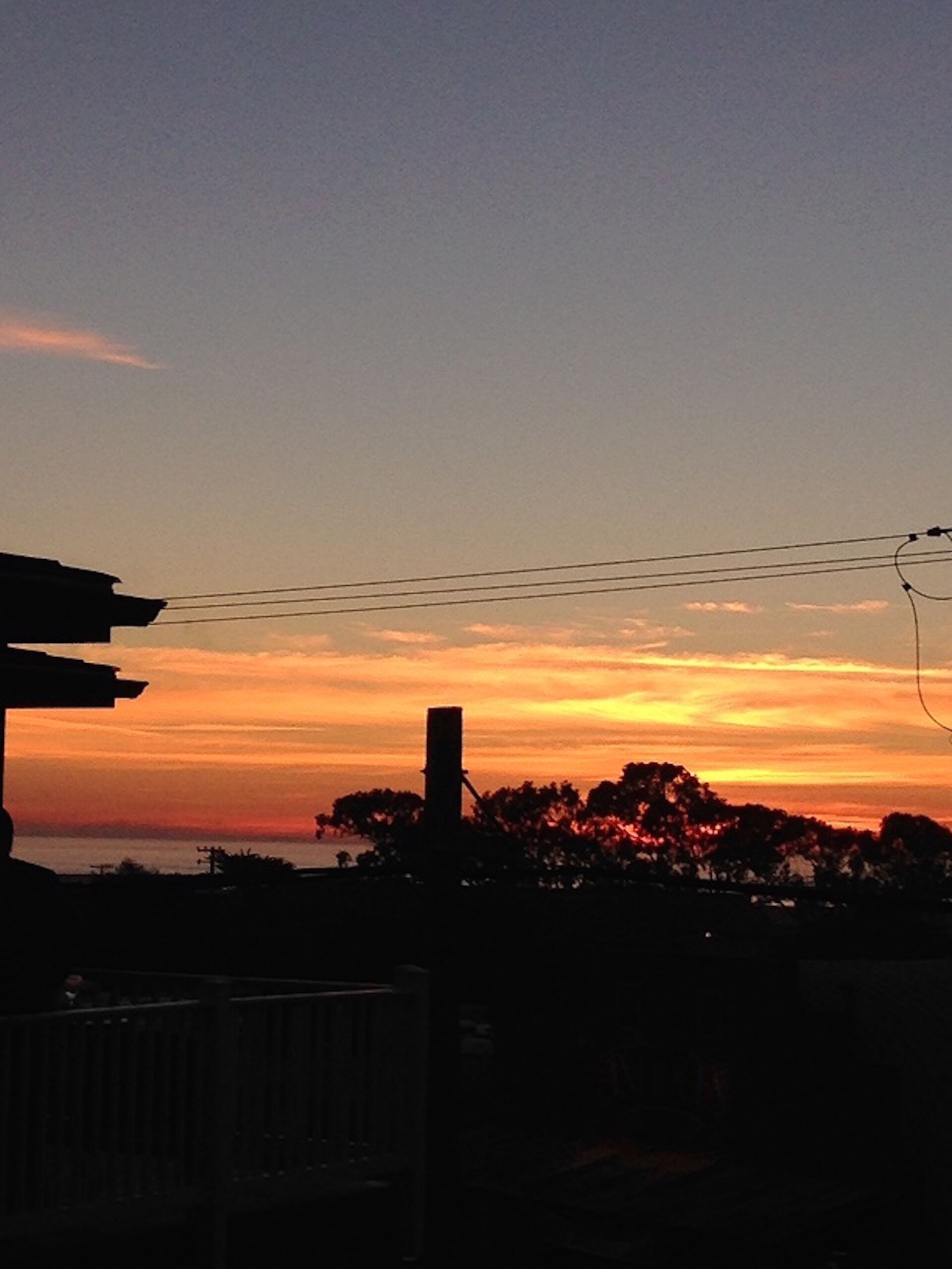 Sunset view from the deck