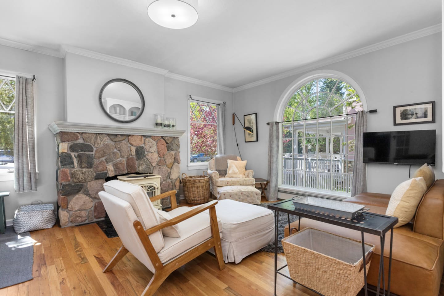 Living Room | Wood Stove | Smart TV